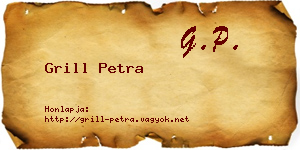 Grill Petra névjegykártya